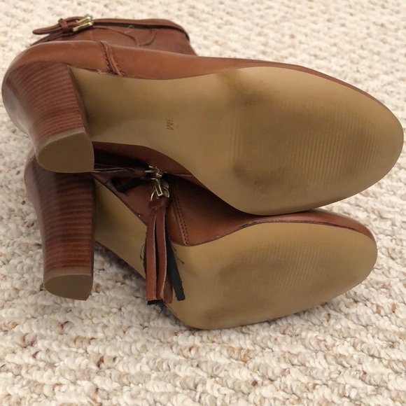 New Cognac Leather Ankle Booties - Picture 8 of 8
